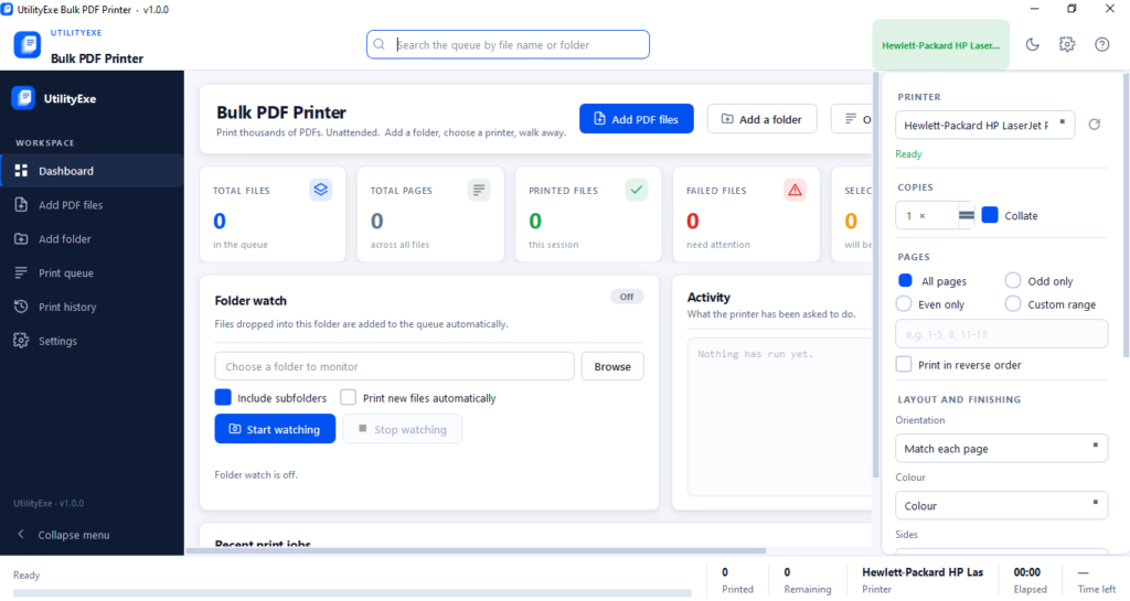 Bulk PDF Print Software – Print Hundreds of PDF Files Automatically on Windows